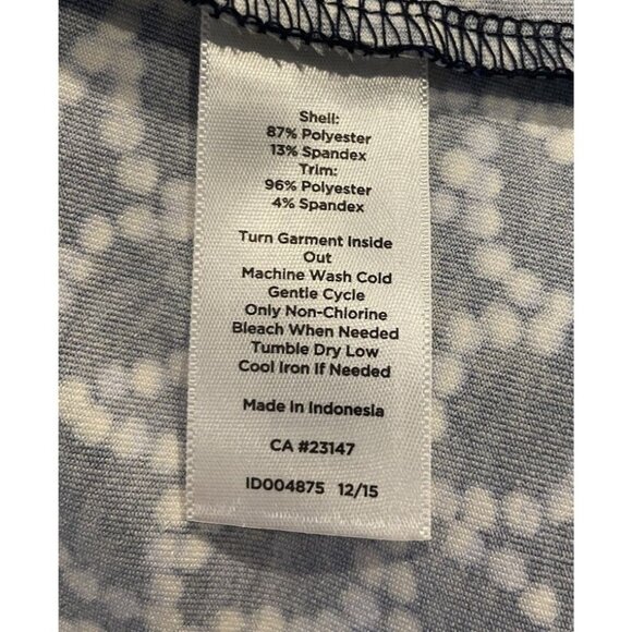 NWT T by Talbots Athletic Dress Tie Waist Sleeveless Collar Blue Cream L New - Picture 5 of 5